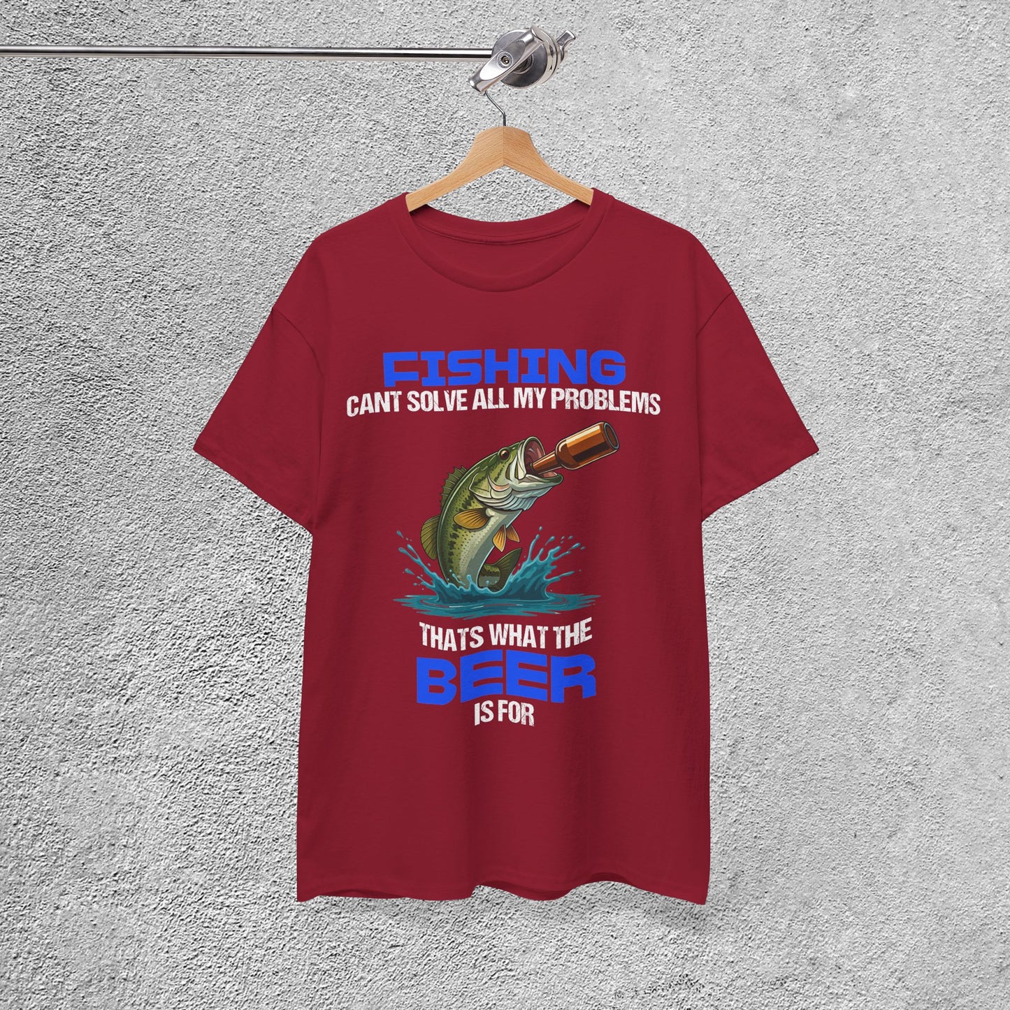Funny Fishing Shirt β Beer Solves Problems Tee β Gift for Fishermen