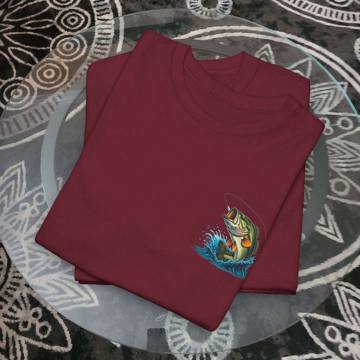 Funny Fishing T-Shirt - "I Love a Large Mouth on my Rod" (Front & Back Design)