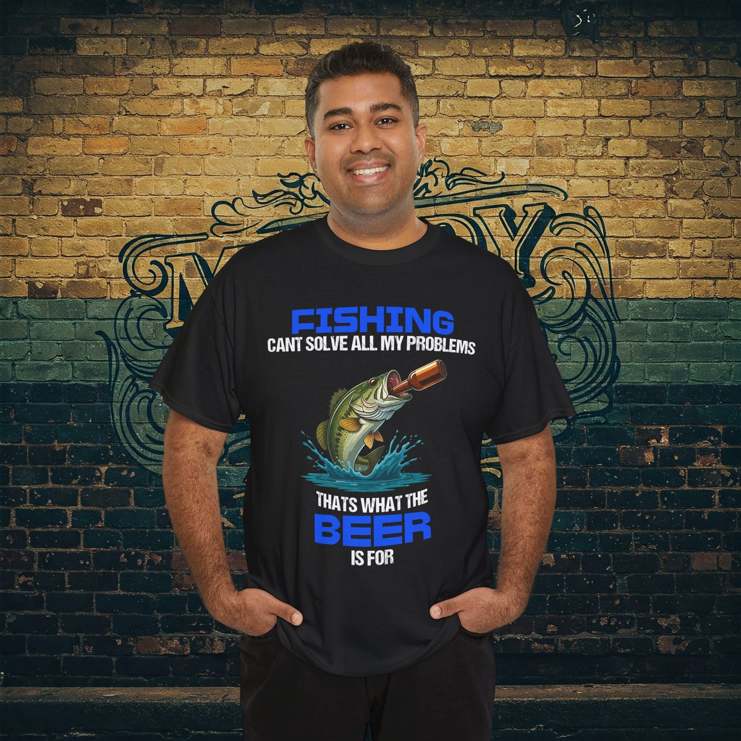 Funny Fishing Shirt β Beer Solves Problems Tee β Gift for Fishermen