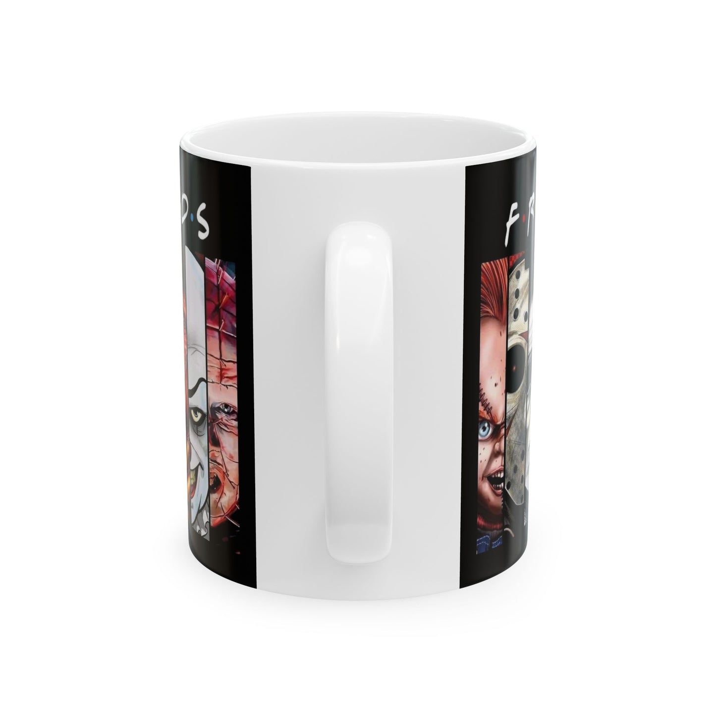 Friends Horror Movie Characters Coffee Mug, Serial Killer Movie Art - 11 or 15 Oz