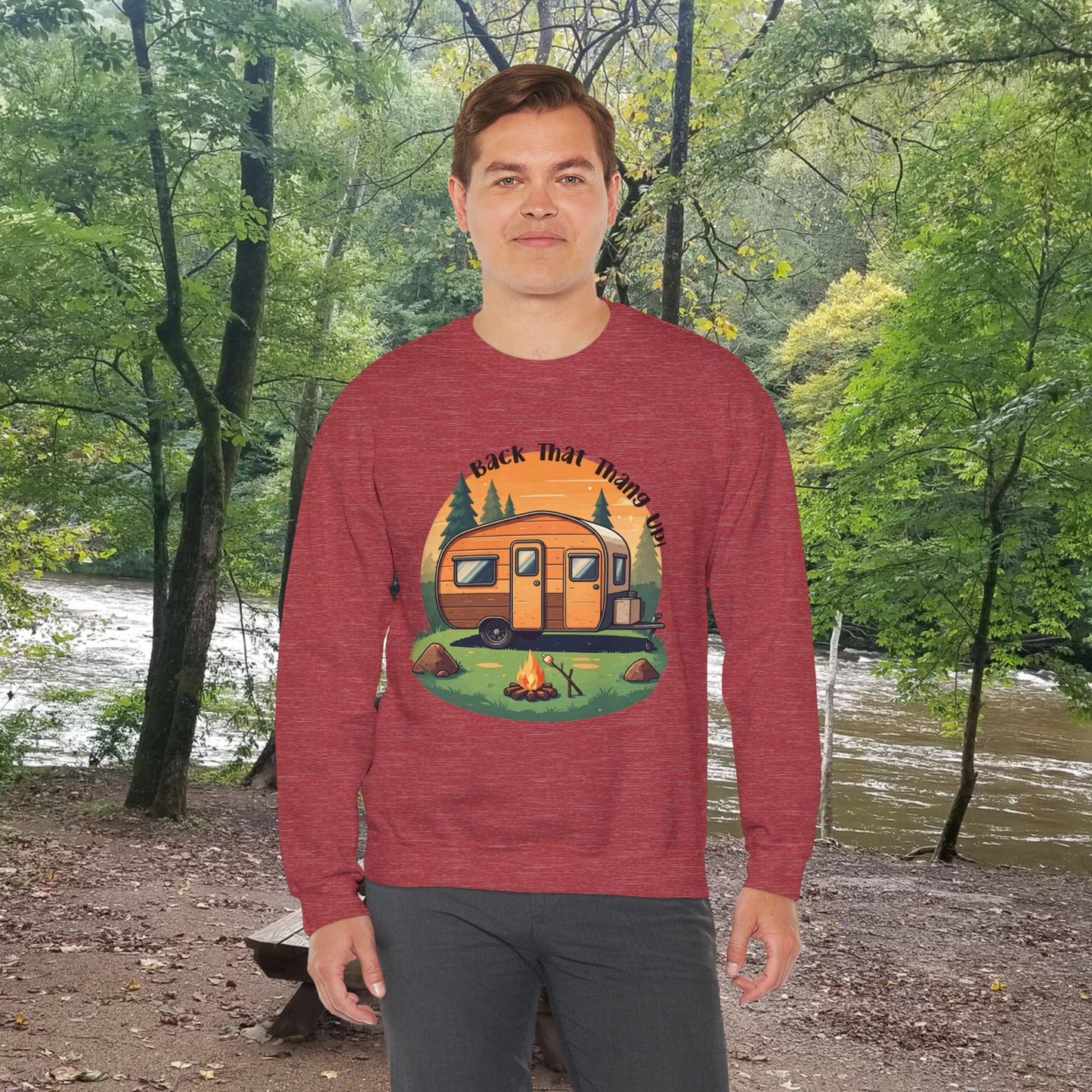 Camping Lover's Sweatshirt - "Back That Thang Up"