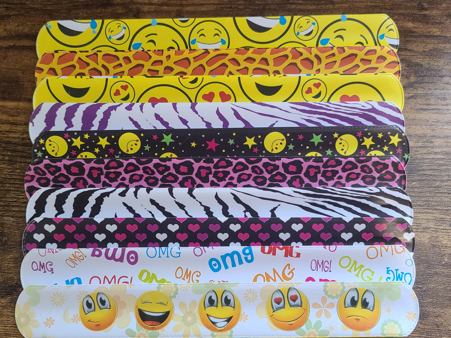 Bright & Fun 8 or 10-Piece Slap Bracelet Set for Kids – Party Favors, Classroom Rewards, VBS & Youth Group Prizes