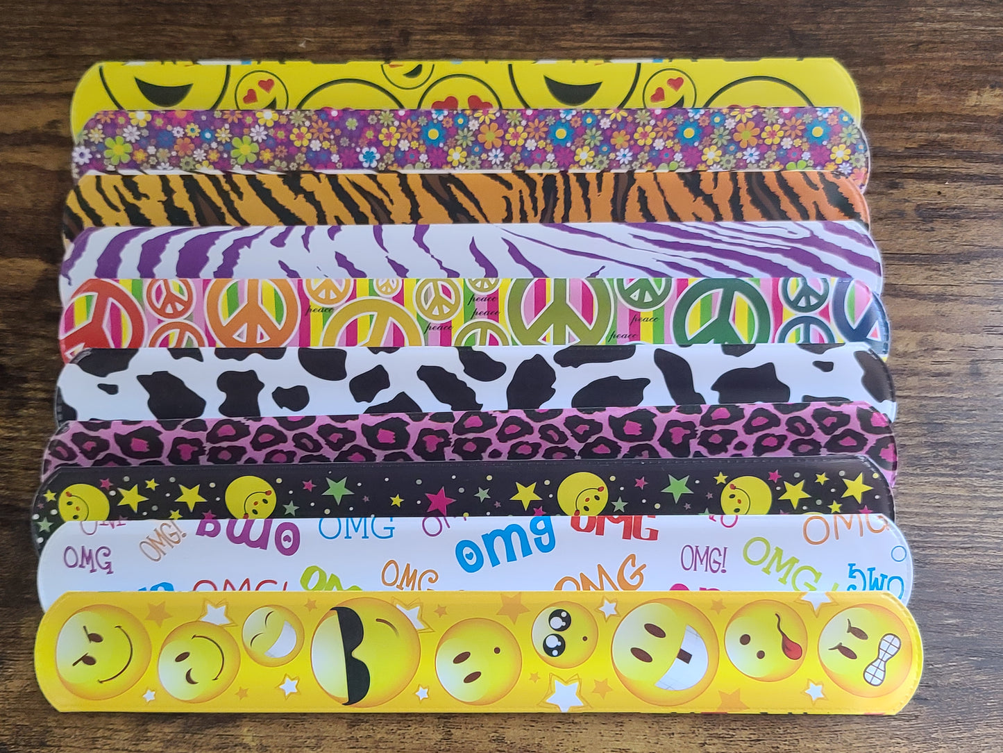 Bright & Fun 8 or 10-Piece Slap Bracelet Set for Kids – Party Favors, Classroom Rewards, VBS & Youth Group Prizes