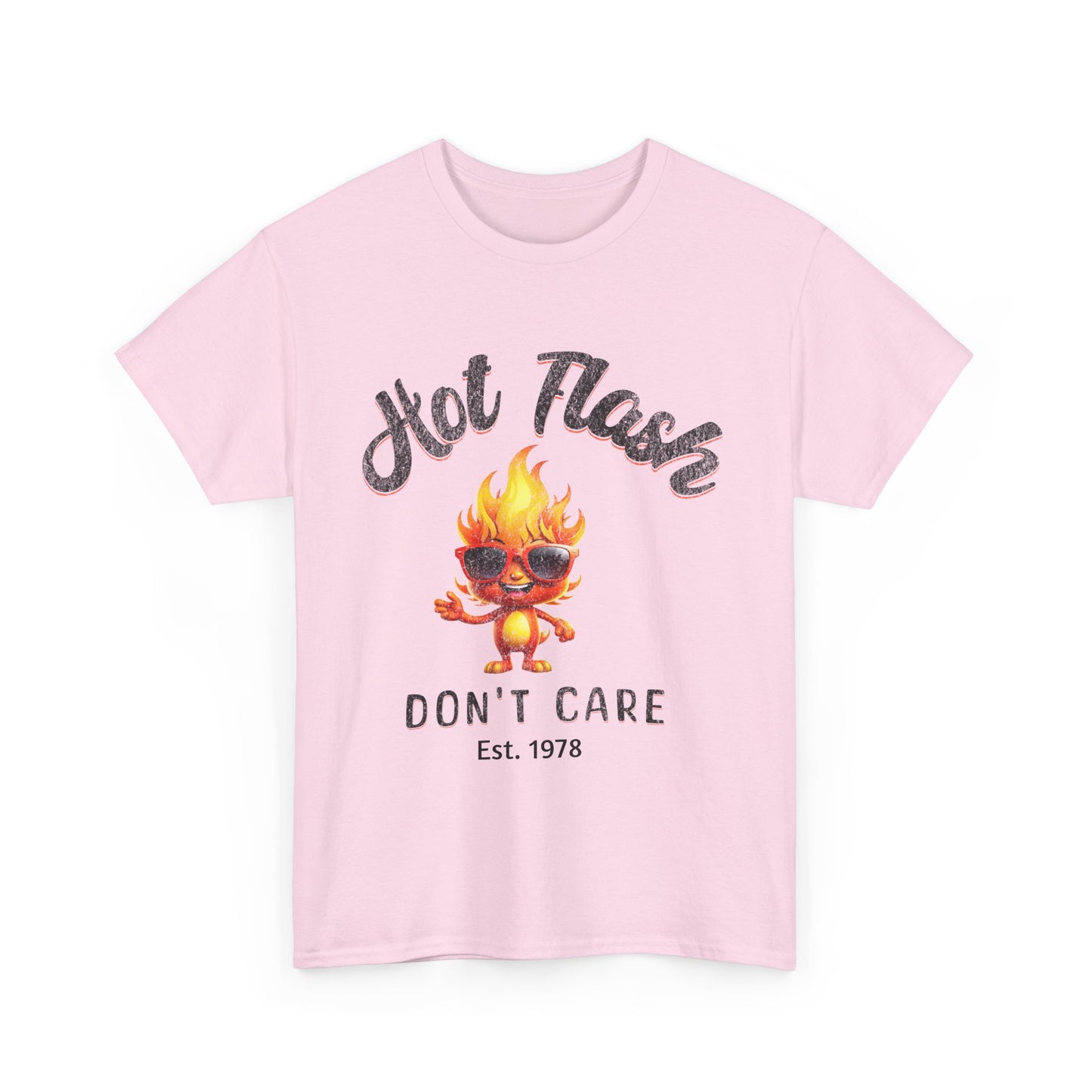 Hot Flash? Don’t Care – Personalized Funny Menopause T-Shirt (Est. Year Customizable!)