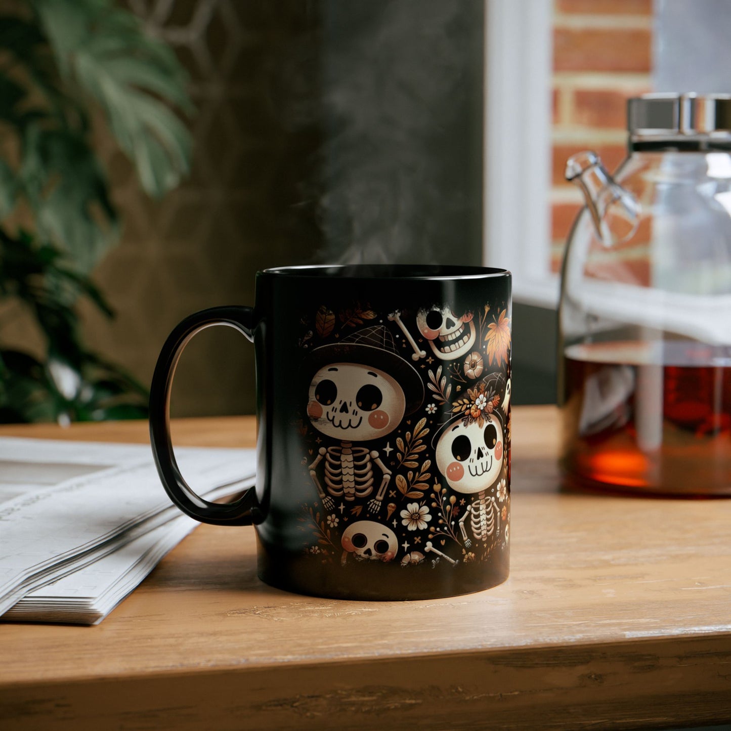 Cute Halloween Cartoon Skeleton Mug - 2 Designs, 2 Sizes
