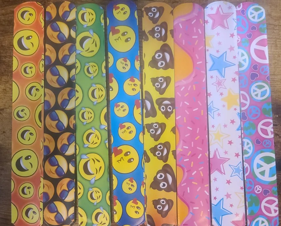 Bright & Fun 8 or 10-Piece Slap Bracelet Set for Kids – Party Favors, Classroom Rewards, VBS & Youth Group Prizes