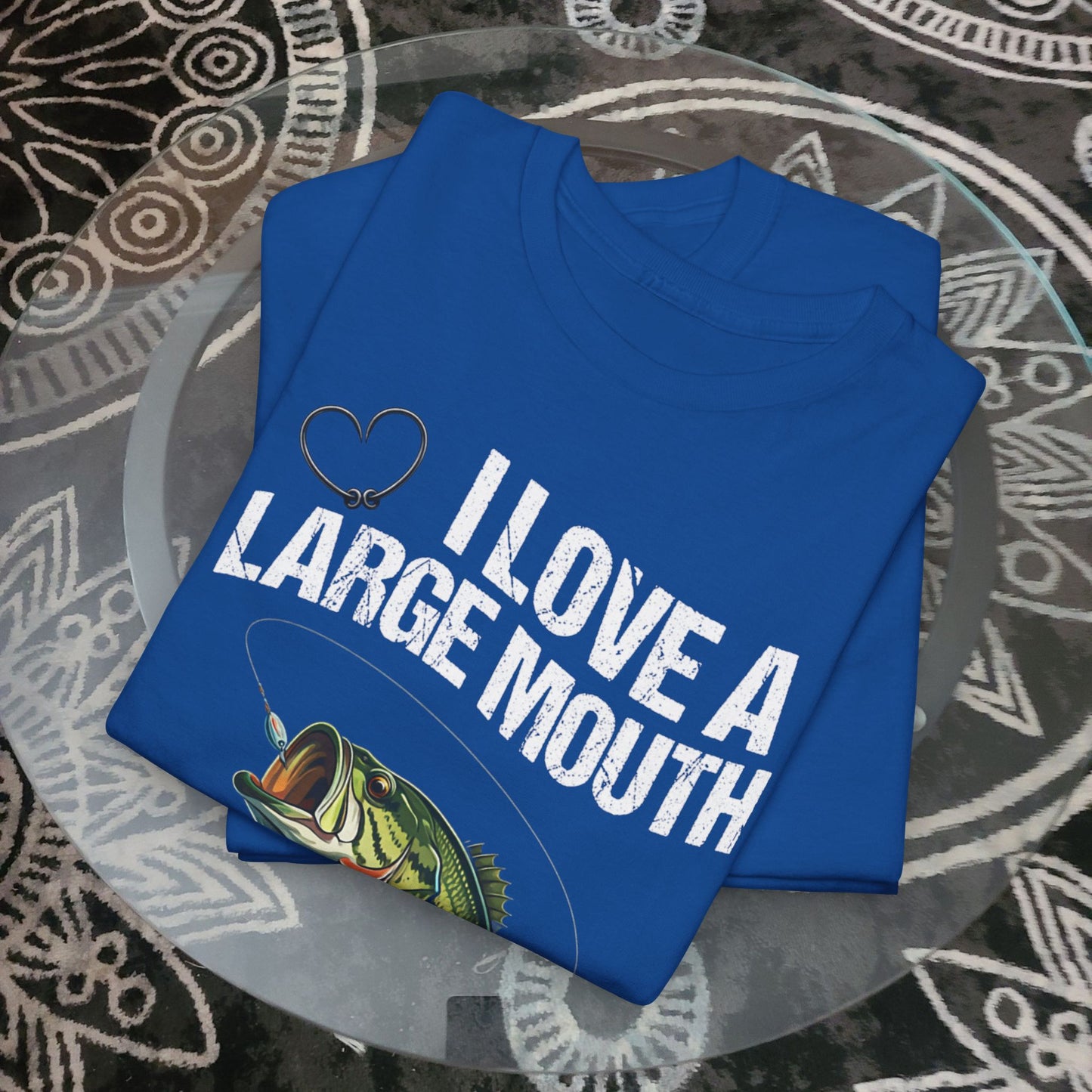 Funny Fishing T-Shirt - "I Love a Large Mouth on my Rod"