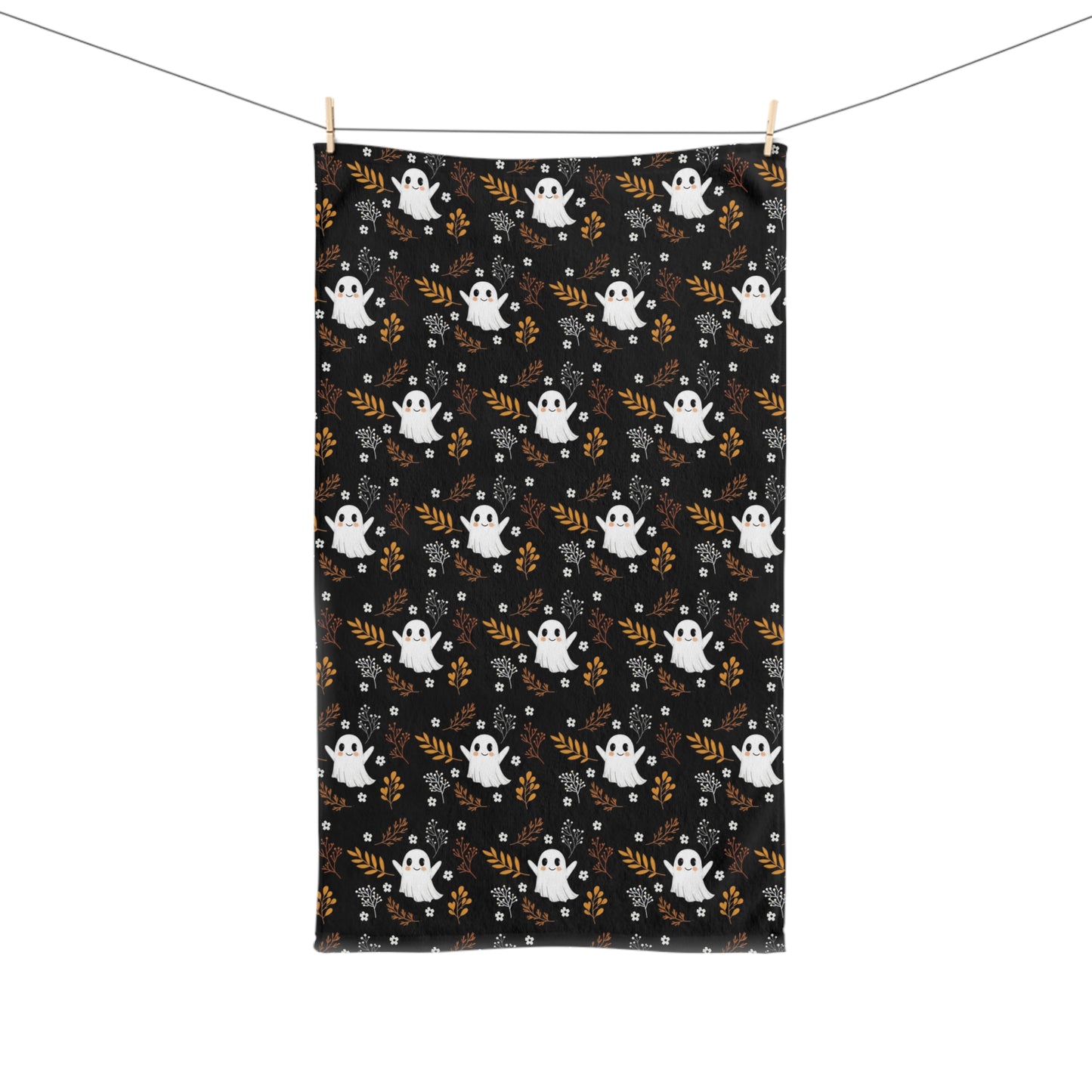 Happy Ghosts - Yay It's Halloween! Cute Ghosts Hand Towel, Festive Halloween Decor, Fall Aesthetic, Halloween Theme, Fall Ghost Decor