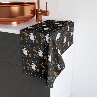 Happy Ghosts - Yay It's Halloween! Cute Ghosts Hand Towel, Festive Halloween Decor, Fall Aesthetic, Halloween Theme, Fall Ghost Decor