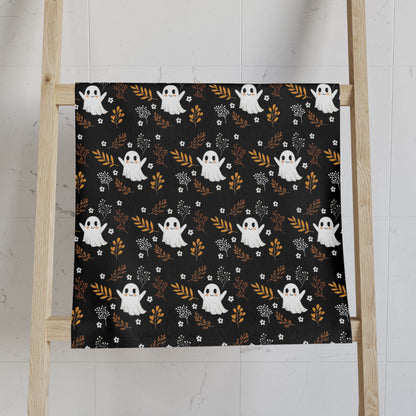 Happy Ghosts - Yay It's Halloween! Cute Ghosts Hand Towel, Festive Halloween Decor, Fall Aesthetic, Halloween Theme, Fall Ghost Decor