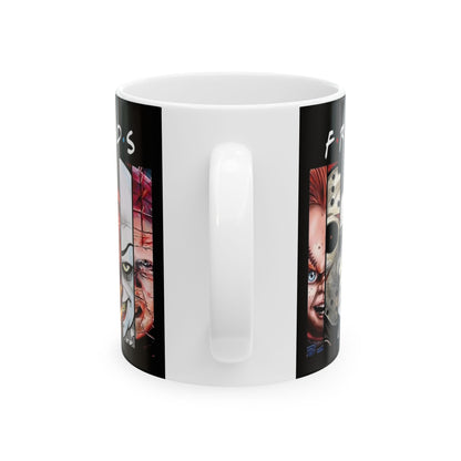Friends Horror Movie Characters Coffee Mug, Serial Killer Movie Art - 11 or 15 Oz