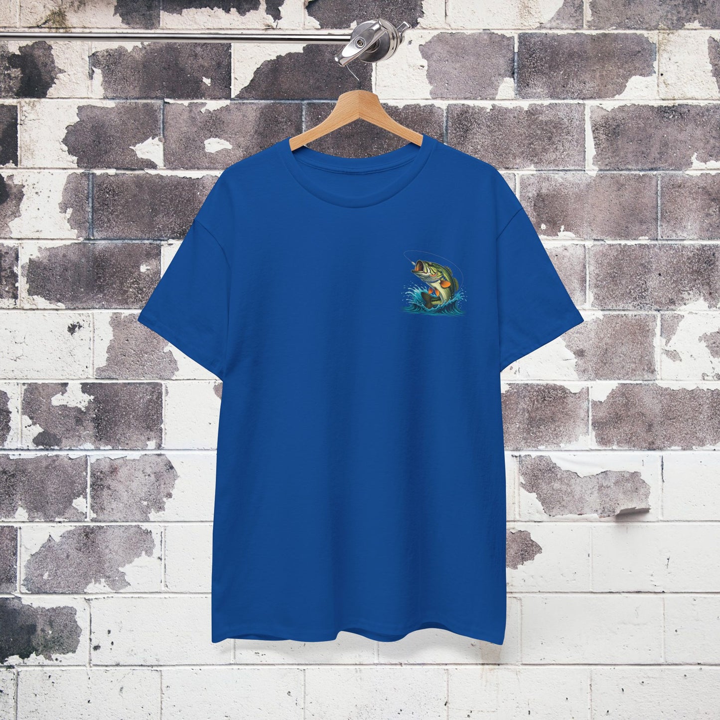 Funny Fishing T-Shirt - "I Love a Large Mouth on my Rod" (Front & Back Design)