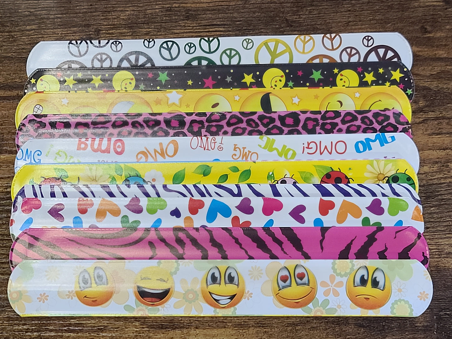 Bright & Fun 8 or 10-Piece Slap Bracelet Set for Kids – Party Favors, Classroom Rewards, VBS & Youth Group Prizes