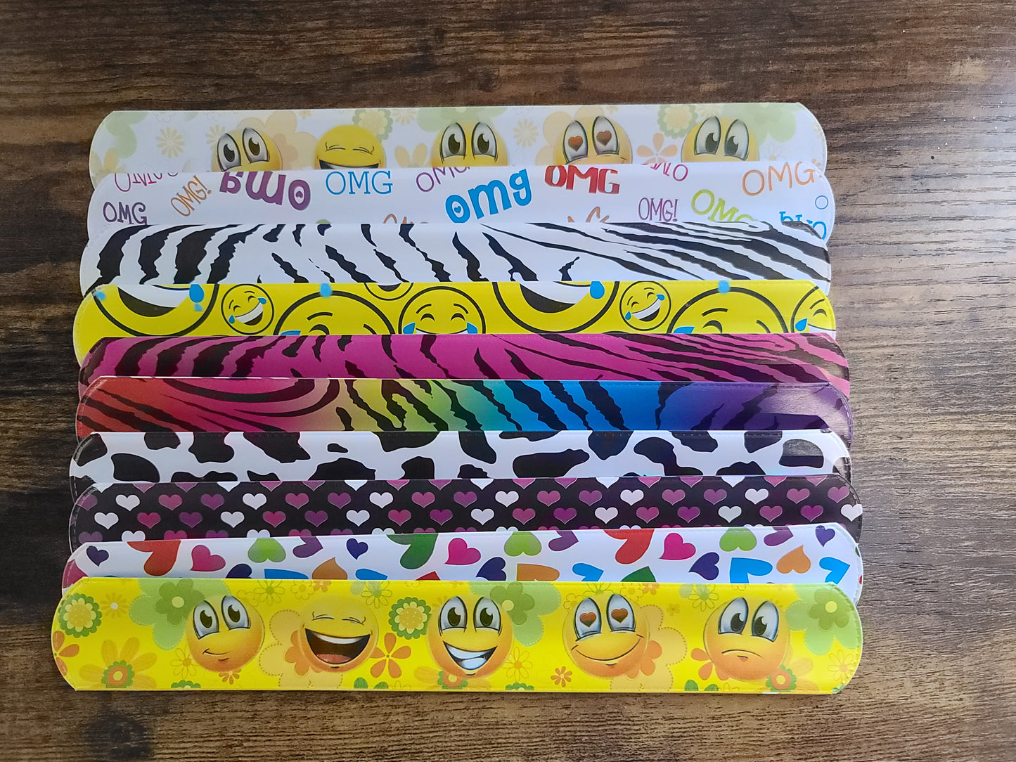 Bright & Fun 8 or 10-Piece Slap Bracelet Set for Kids – Party Favors, Classroom Rewards, VBS & Youth Group Prizes