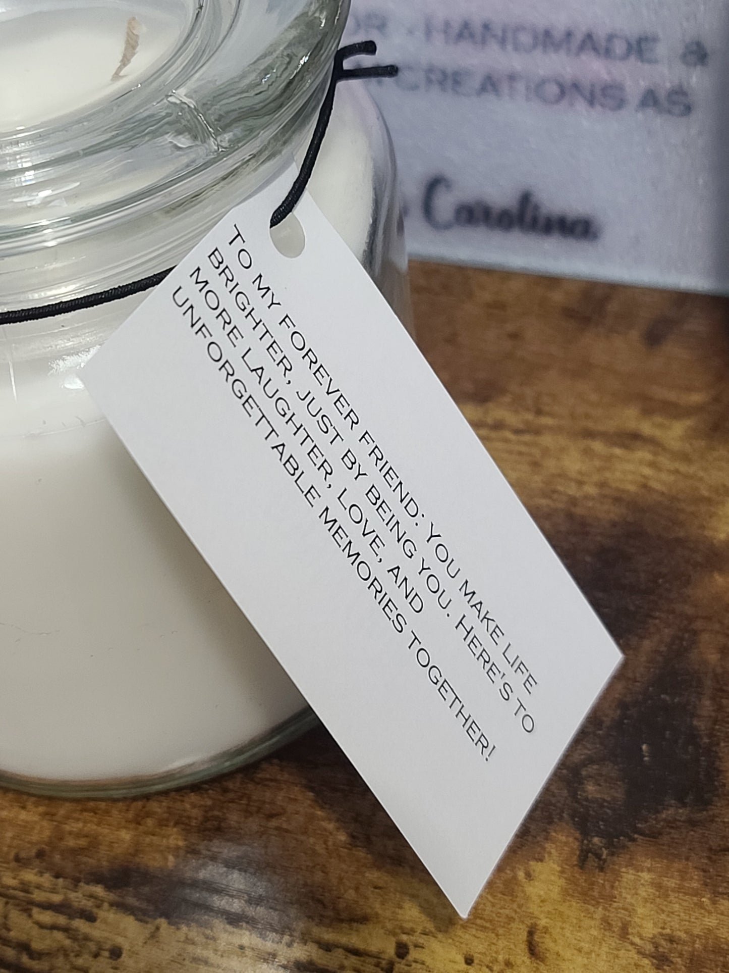 Handmade Friendship Candle, Eucalyptus Mint Scent, Bible Verse 1 John 4:11, Reusable Jar, Cross Pendant, Best Friend Christian Gift, 17oz