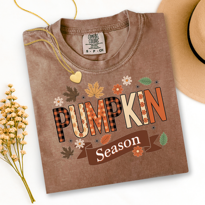 Pumpkin Season Fall T-Shirt - Autumn Vibes Graphic Tee