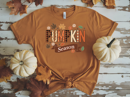 Pumpkin Season Fall T-Shirt - Autumn Vibes Graphic Tee