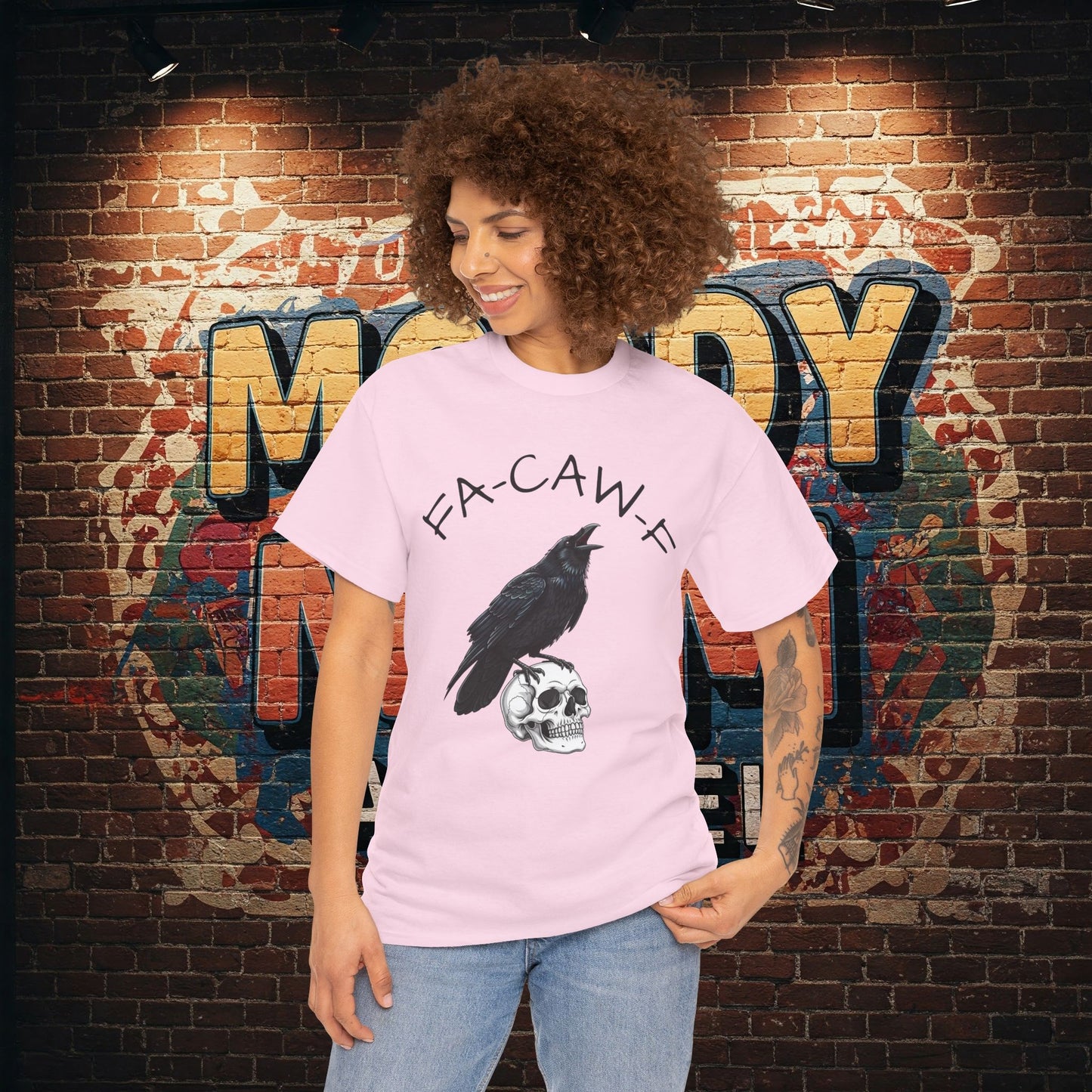 F Off Gothic Crow Graphic Tee