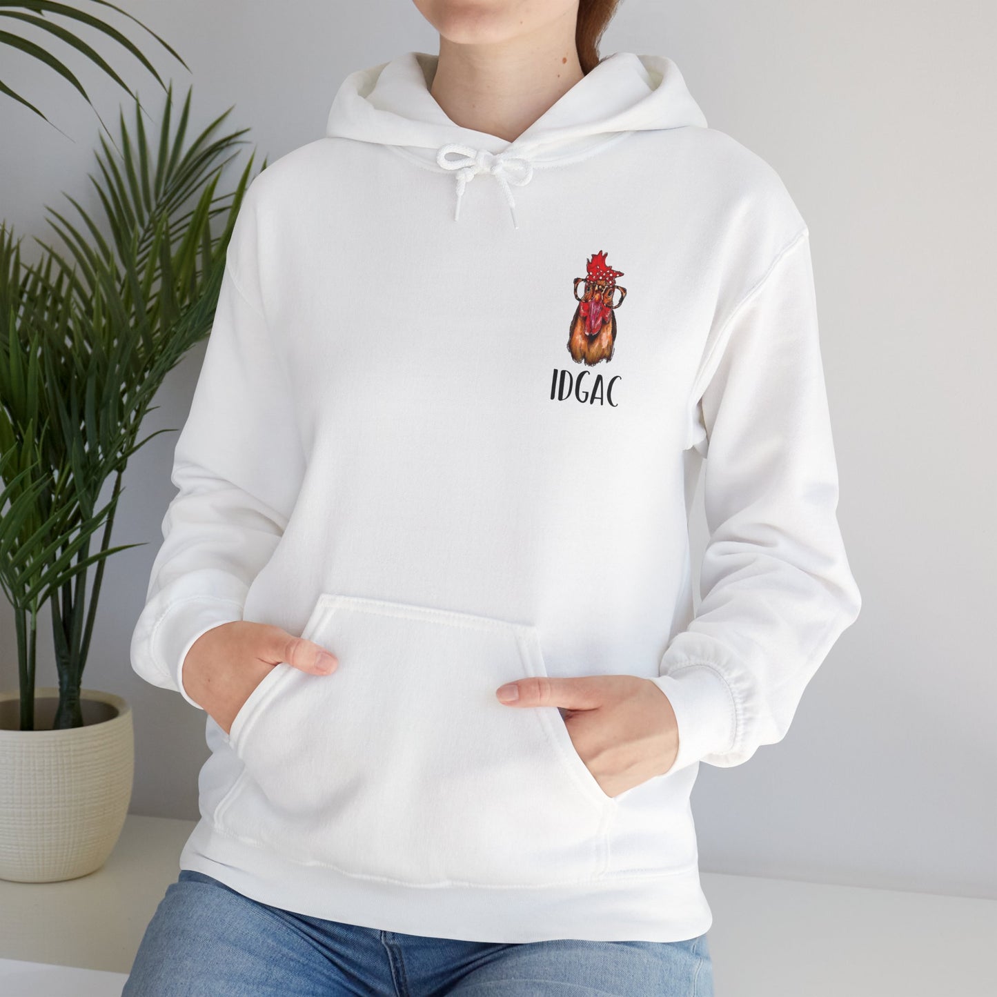 "I Don't Give a Cluck" Hoodie – Hilarious & Cozy Sweatshirt for Chicken Lovers with Front Pocket
