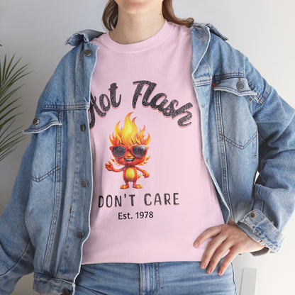 Hot Flash? Don’t Care – Personalized Funny Menopause T-Shirt (Est. Year Customizable!)