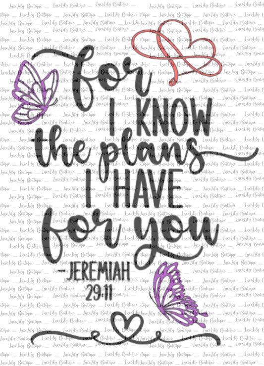 Jeremiah 29:11 SVG Cut Files - Christian Bible Verse Designs for Cricut, Easter Crafts, Home Decor (4 Designs)