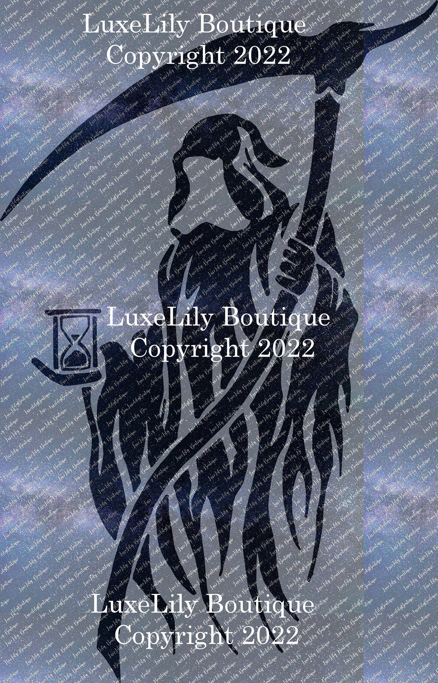 Grim Reaper Original Hand Drawn Art - Digital SVG, PNG, JPG File