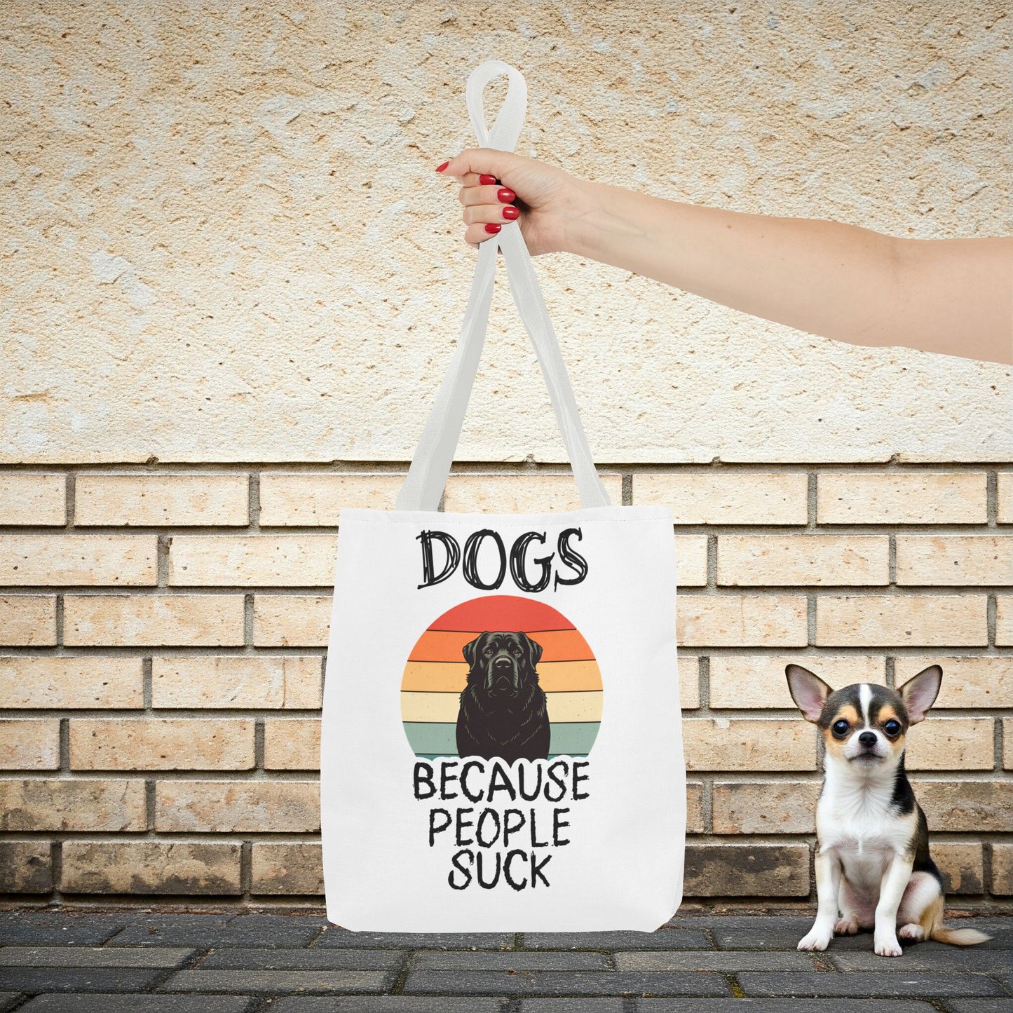 Dogs Because People Suck Reusable Tote Bag, Dog Lover Gift, Shopping Bag