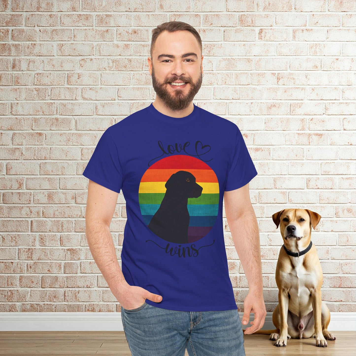 Love Wins Rainbow Dog-Lover's T-shirt