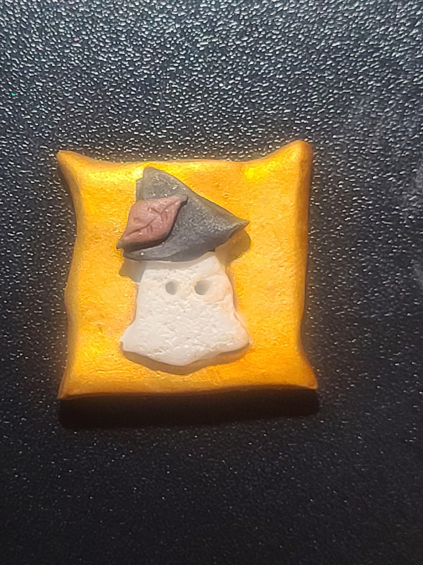 Miniature Halloween Pillow – 1.25" Resin Dollhouse/Fairy Garden Decor for Indoor/Outdoor Use