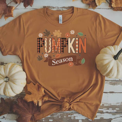 Pumpkin Season Fall T-Shirt - Autumn Vibes Graphic Tee